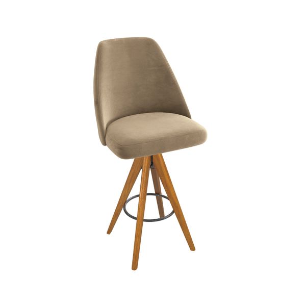 BANQUETA KAPPESBERG ZOE VELUDO DELUXE BEGE